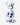 One Minute Mickey by Marcel Wanders by Leblon Delienne, White & Delft Blue, chromed gold nose colorway, 60 cm – image 4