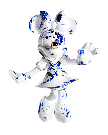 One Minute Minnie by Marcel Wanders by Leblon Delienne, White & Delft Blue, chromed gold nose colorway, 62 cm