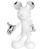 Mickey Welcome Life-Size by Leblon Delienne, White & Silver colorway, 140 cm