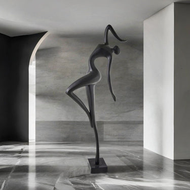 Finesse Decor Grace Motion Sculpture Black