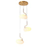 Deglupta Modern Brass Chandelier, 3-Light, 18"