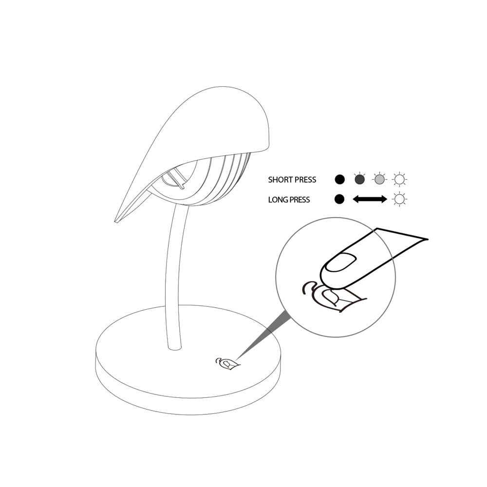 Daqiconcept Desk Lamp Bird Yellow Ginkgo