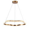 Modern crystal and brass chandelier with LED lights