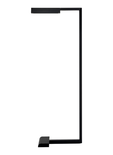 Dessau 46 inch floor lamp in warm nightshade black, providing focused LED reading light.