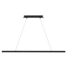 Nightshade Black Dessau 48 inch LED linear suspension light over kitchen island