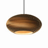 Disc 16 pendant in Natural recycled cardboard finish, Graypants Scraplights