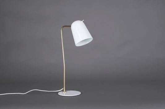 Seed Design Dobi Table Lamp White Brass