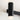View of matte black integrated LED bathroom light, cylindrical glass shades