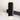 View of matte black integrated LED bathroom light, cylindrical glass shades