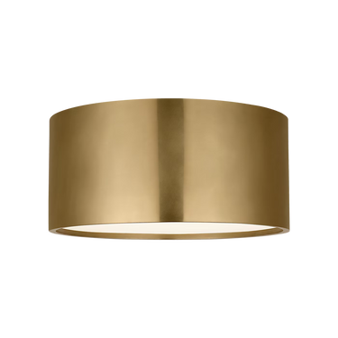 Dola 10 inch flush mount ceiling light in hand rubbed antique brass finish