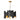 Dracaena 5-Light Geometric Black & Gold Chandelier with Adjustable Arms