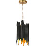 Dracaena Modern Black & Gold Mini Pendant Light, 7"
