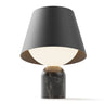 Dude Table Lamp by Koncept with marble base and rotatable metal shade