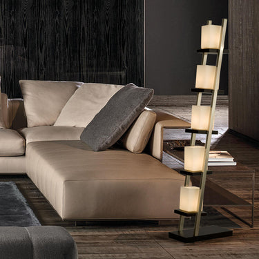 Nova of California Escalier Floor Lamp 61 Espresso Brushed Nickel