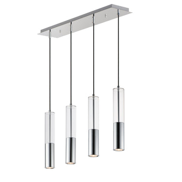 ET2 Torch LED 4-Light Linear Pendant Polished Chrome