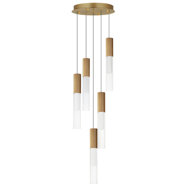 ET2 Reeds 5-Light LED Pendant Gold