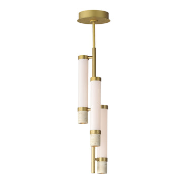 ET2 Travertine 3-Light LED Pendant Travertine/Gold