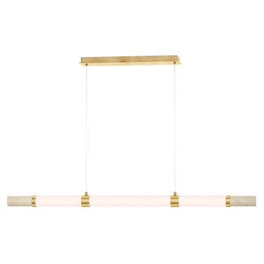 ET2 Travertine Linear LED Pendant Travertine/Gold