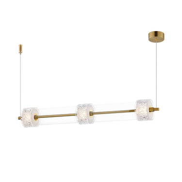 ET2 Elysian 3-Light LED Linear Pendant Natural Aged Brass