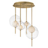 ET2 Martini 4-Light LED Pendant Natural Aged Brass