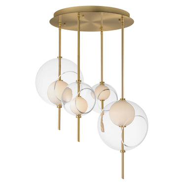 ET2 Martini 4-Light LED Pendant Natural Aged Brass
