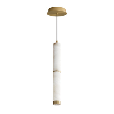 ET2 Aragon 17" LED Pendant White Alabaster/Gold