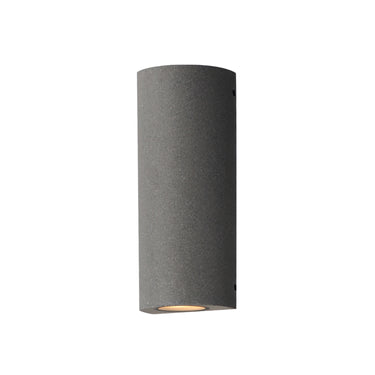 ET2 Pilar 2-Light LED Outdoor Wall Sconce Cylinder Greystone