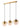 ET2 Half Moon 3-Light pendant, Metallic Gold, three spheres at stepped heights under a gold linear canopy, front view