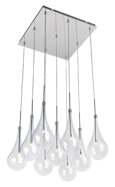 ET2 Larmes 9-Light LED Pendant Polished Chrome