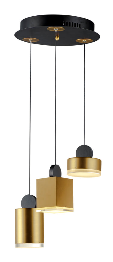 ET2 Nob 3-Light LED Pendant Black/Gold