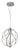 ET2 Aura 12 in pendant in Polished Chrome, front view with chrome canopy