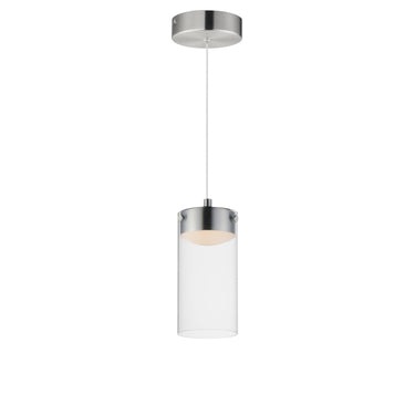 ET2 Highball Clear LED Mini Pendant Satin Nickel