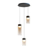 ET2 Highball Amber 3-Light LED Pendant Gunmetal