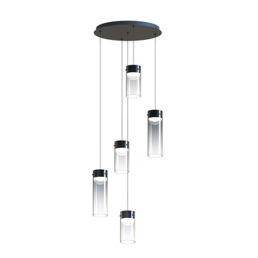 ET2 Highball Smoke 5-Light LED Pendant Gunmetal