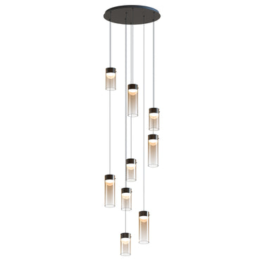 ET2 Highball Amber 9-Light LED Pendant Gunmetal