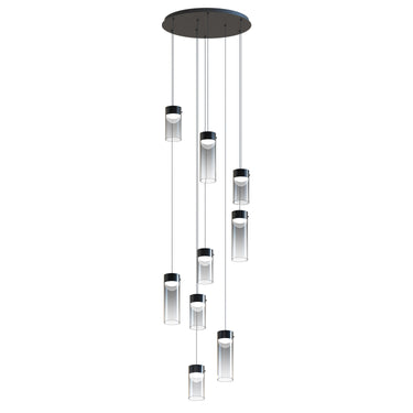 ET2 Highball Smoke 9-Light LED Pendant Gunmetal