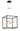 ET2 Chamber cube frame pendant, 23.75 in Black / Gold, front view