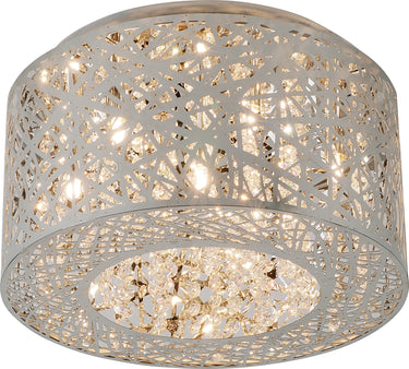 ET2 Inca 7-Light Flush Mount Polished Chrome