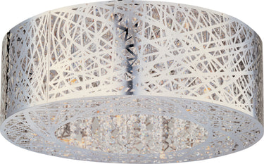 ET2 Inca 9-Light Flush Mount with LED Bulb Polished Chrome
