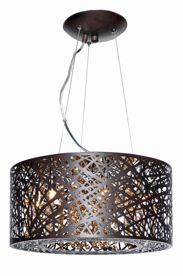 ET2 Inca 7-Light Pendant with LED Bulb Bronze