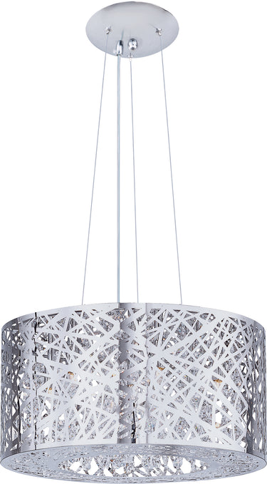 ET2 Inca 7-Light Pendant with LED Bulb Polished Chrome