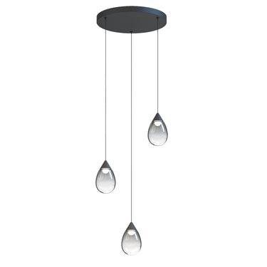 ET2 Dewdrop 3-Light LED Pendant Black