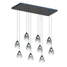 ET2 Dewdrop 10-Light LED Linear Pendant Black
