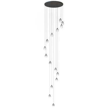 ET2 Dewdrop 15-Light LED Pendant Black