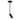 ET2 Pullman Black mini retractable arm pendant, front view of the cylinder spotlight tilted on its stem and round canopy, white background