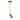 ET2 Pullman Natural Aged Brass mini retractable arm pendant, front view of the cylinder spotlight tilted on its stem and round canopy, white background