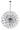 ET2 Fiori glass flower pendant, 28-Light Polished Chrome, front view