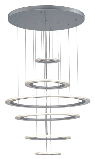 ET2 Saturn II 6-Light LED Pendant Matte Silver