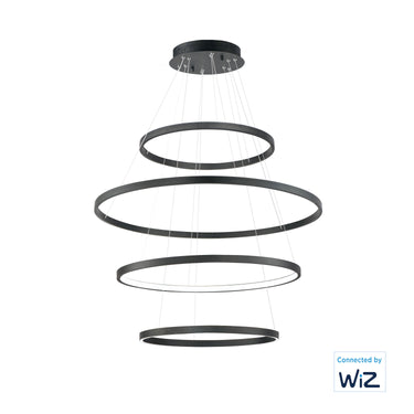 ET2 Groove 4-Tier LED Pendant WiZ Black