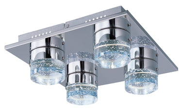 ET2 Fizz IV 4-Light LED Flush Mount Polished Chrome